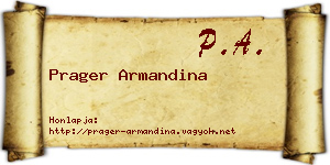 Prager Armandina névjegykártya
